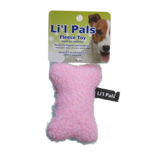 6 count Lil Pals Fleecy Plush Dog Bone Toy