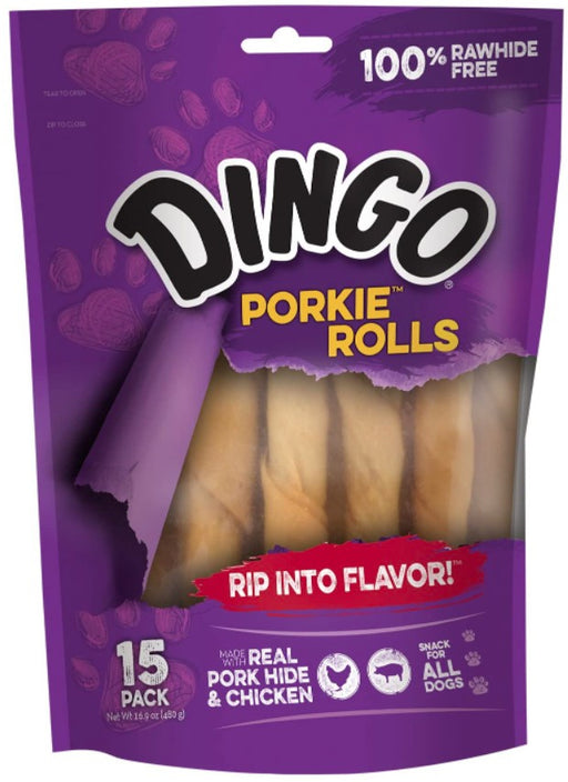15 count Dingo Porkie Rolls with Real Chicken