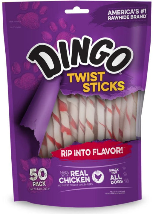 50 count Dingo Twist Sticks with Real Chicken Regular
