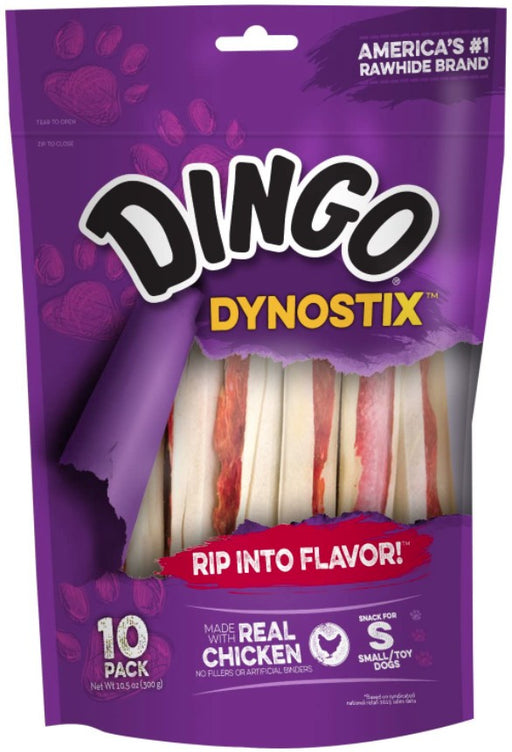 10 count Dingo Dynostix with Real Chicken
