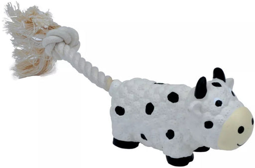 3 count (3 x 1 ct) Lil Pals Latex and Rope Cow Toy