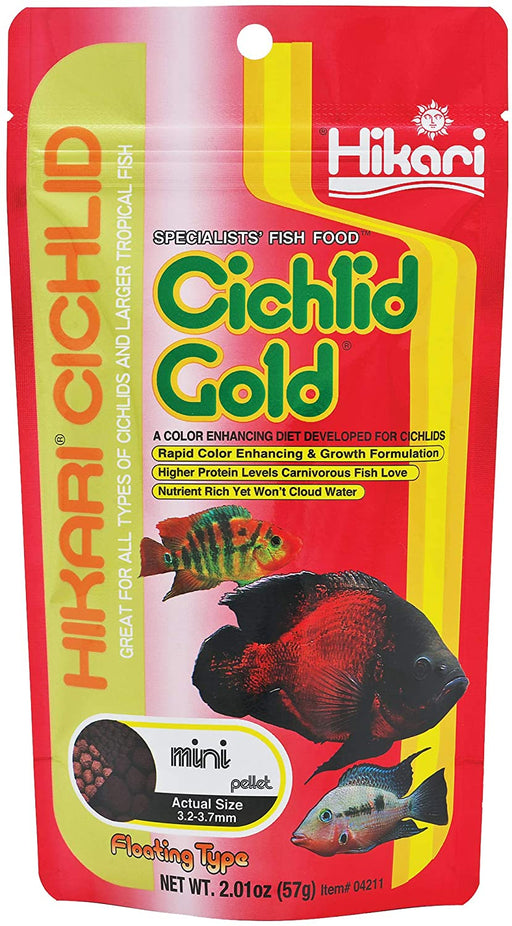 2 oz Hikari Cichlid Gold Floating Mini Pellet Food