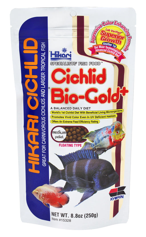 8.8 oz Hikari Cichlid Bio Gold+ Floating Medium Pellet Food