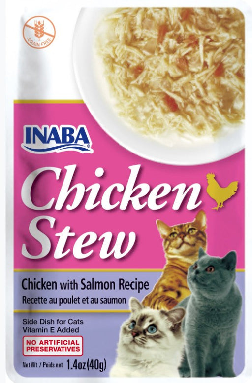 16.8 oz (12 x 1.4 oz) Inaba Chicken Stew Chicken with Salmon Recipe Side Dish for Cats