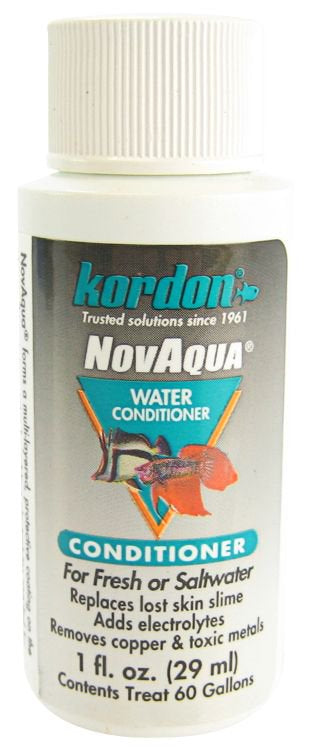 1 oz Kordon NovAqua Water Conditioner for Freshwater and Saltwater Aquariums