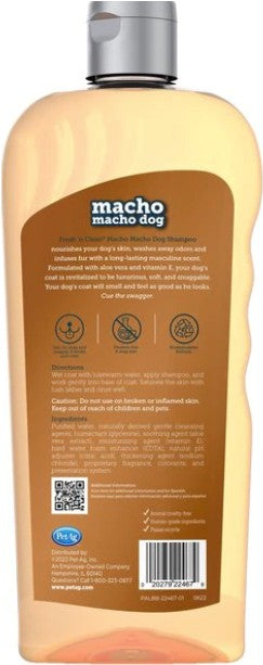 18 oz Fresh n Clean Macho Macho Masculine Dog Shampoo
