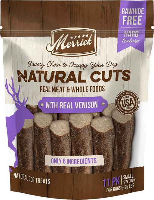 11 count Merrick Natural Cut Venison Chew Treats Small