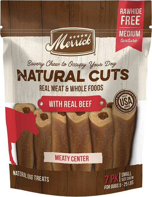 7 count Merrick Natural Cut Beef Chew Treats Small