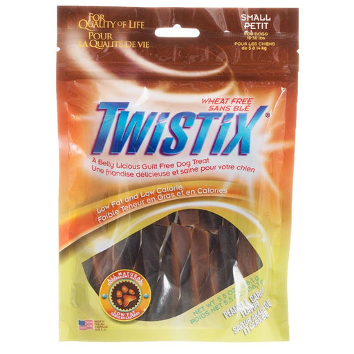 5.5 oz Twistix Peanut and Carob Flavor Dog Treats Small