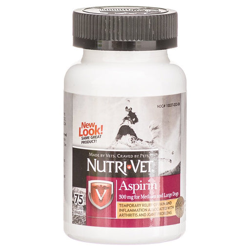 75 count Nutri-Vet Aspirin for Medium and Large Dogs
