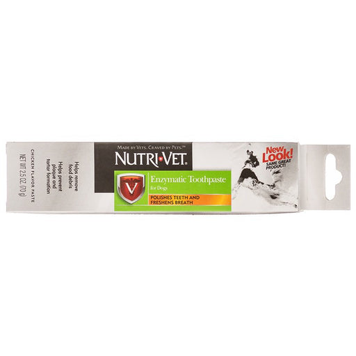 2.5 oz Nutri-Vet Enzymatic Toothpaste for Dogs Polishes Teeth and Freshens Breath Chicken Flavor