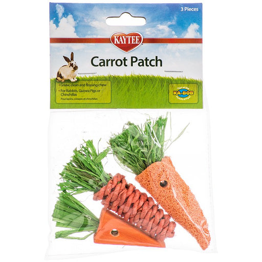 18 count (6 x 3 ct) Kaytee Carrot Patch Chew Toys