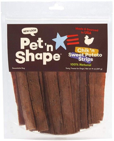 14 oz Pet n Shape Natural Chik n Sweet Potato Strips Dog Treats