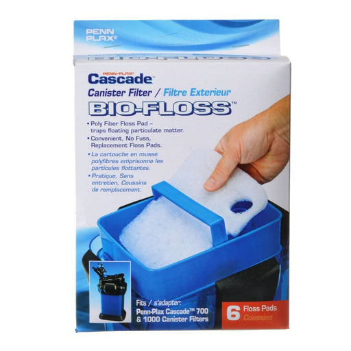 6 count Cascade 700 and 1000 Canister Filter Bio-Floss Replacement Pads