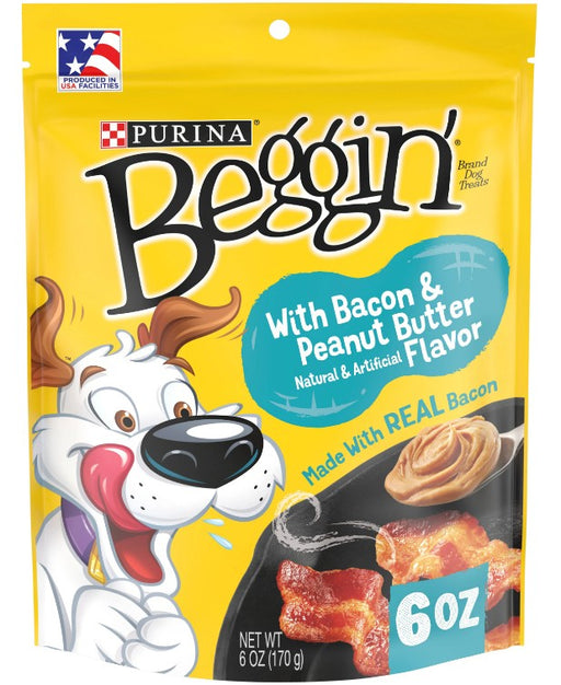 6 oz Purina Beggin' Strips Bacon and Peanut Butter Flavor