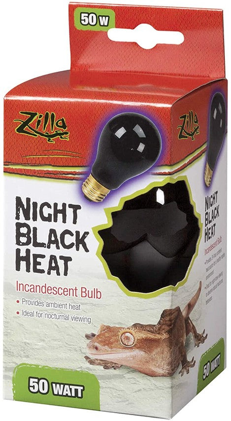 50 watt - 1 count Zilla Night Black Heat Incandescent Bulb for Reptiles
