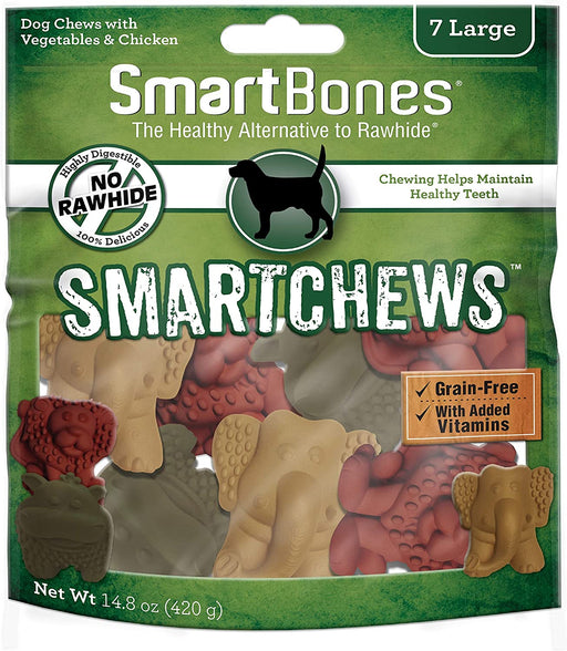 28 count (4 x 7 ct) SmartBones Smart Chews Large Dog Treats