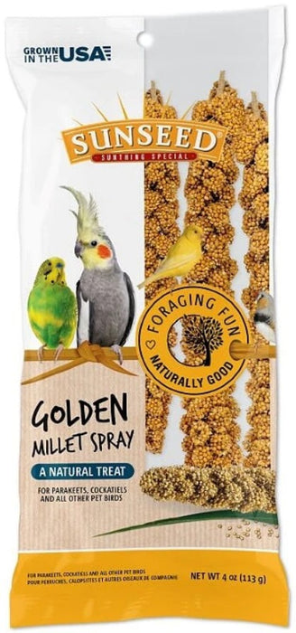 4 oz Sunseed Golden Millet Spray Natural Bird Treat