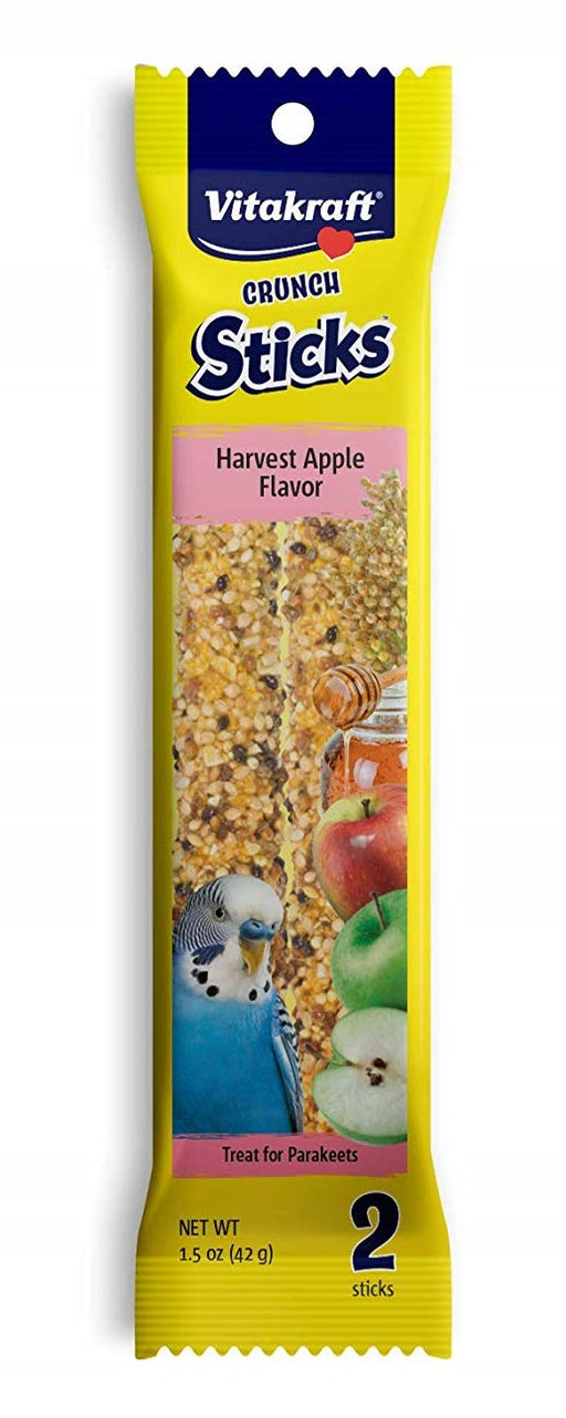 12 count (6 x 2 ct) Vitakraft Crunch Sticks Harvest Apple Parakeet Treats