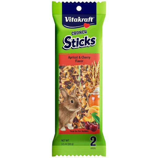 20 count (10 x 2 ct) Vitakraft Crunch Sticks Rabbit Treats Apricot and Cherry Flavor