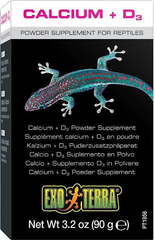 3.2 oz Exo Terra Calcium + D3 Powder Supplement for Reptiles