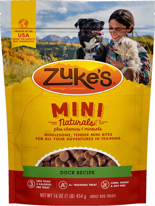 1 lb Zukes Mini Naturals Dog Treats Duck Recipe
