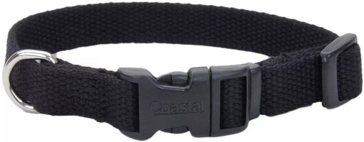18-26"L x 1"W Coastal Pet New Earth Soy Adjustable Dog Collar Onyx Black