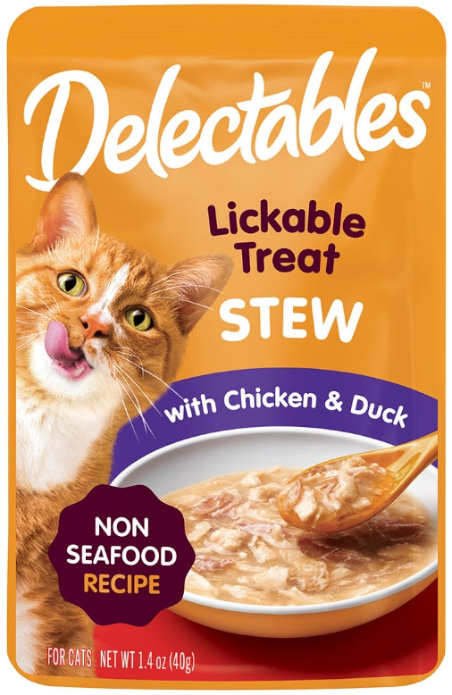 1 count Hartz Delectables Stew Lickable Treat for Cats Chicken and Duck
