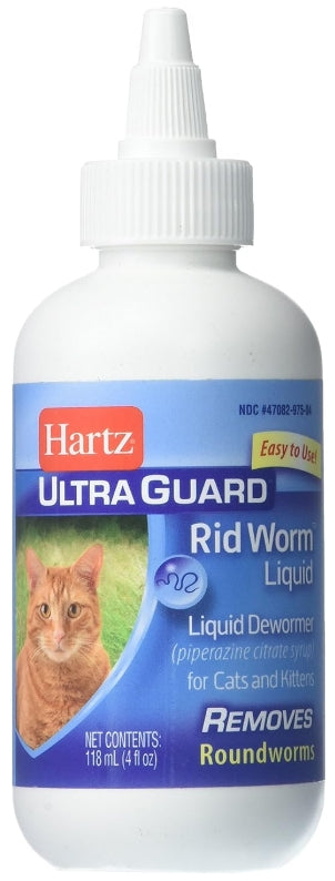 8 oz (2 x 4 oz) Hartz UltraGuard Rid Worm Liquid Dewormer for Cats