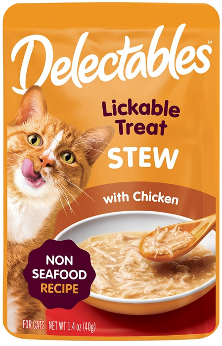 12 count (12 x 1 ct) Hartz Delectables Stew Lickable Treat for Cats Chicken