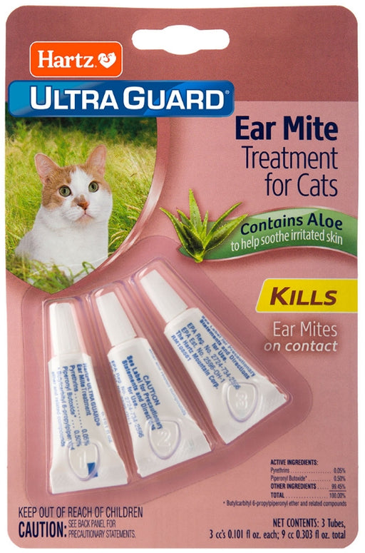 3 count Hartz UltraGuard Ear Mite Treatment for Cats