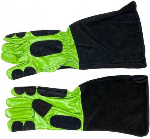 1 count Lugarti Professional Reptile Handling Gloves Toxic Green