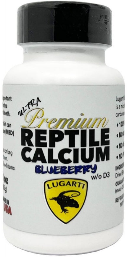 9 oz (3 x 3 oz) Lugarti Ultra Premium Reptile Calcium without D3 Blueberry Flavor