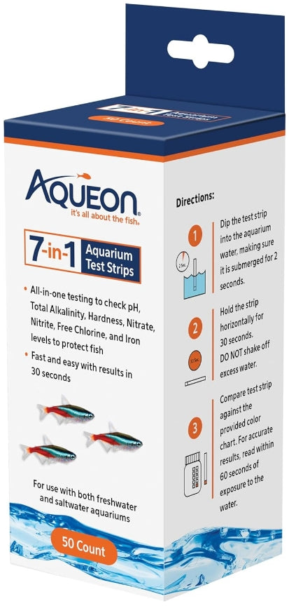 50 count Aqueon 7-in-1 Aquarium Test Strips