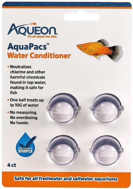 4 count Aqueon AquaPacs Water Conditioner