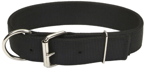 20" long Coastal Pet Macho Dog Double-Ply Nylon Collar with Roller Buckle 1.75" Wide Black