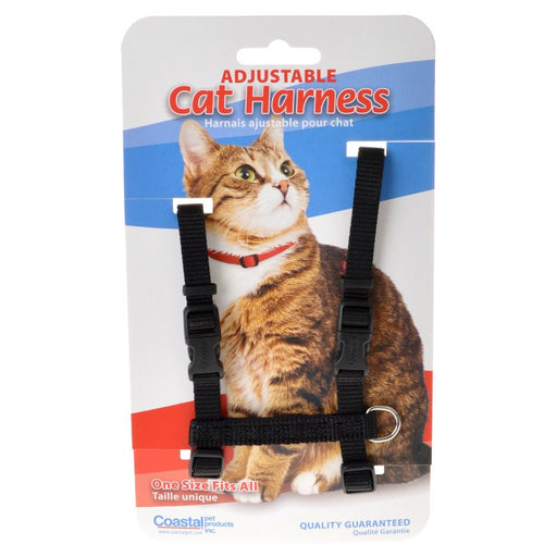 10-18"L x 3/8"W Coastal Pet Adjustable Cat Harness Black