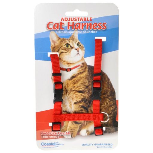 10-18"L x 3/8"W Coastal Pet Adjustable Cat Harness Red