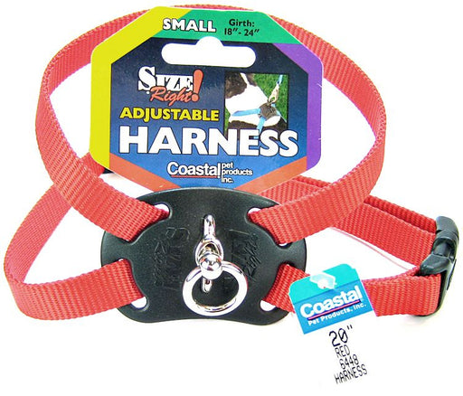 Small - 1 count Coastal Pet Size Right Nylon Adjustable Dog Harness Red