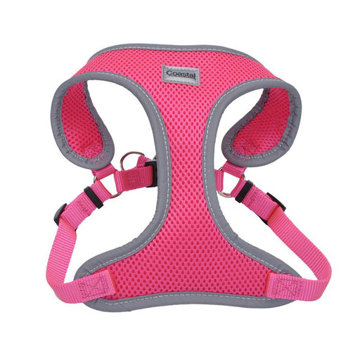 X-Small - 1 count Coastal Pet Comfort Soft Reflective Wrap Adjustable Dog Harness Neon Pink
