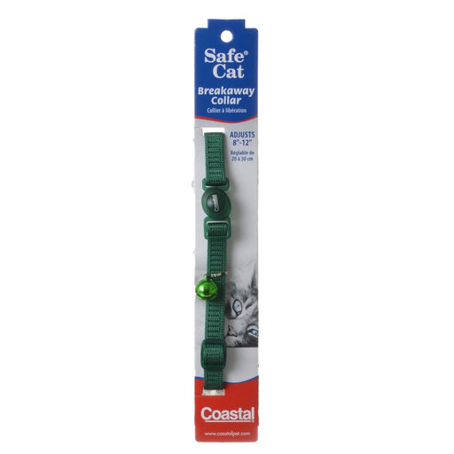 1 count Safe Cat Adjustable Nylon Breakaway Collar Hunter Green