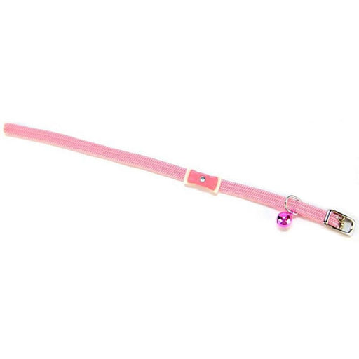 6-8"L x 5/16"W Lil Pals Cat Collar With Bow Pink