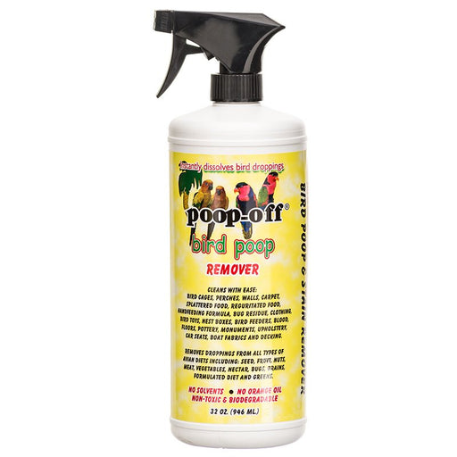 32 oz Poop Off Bird Poop Remover from Bird Cages, Perches, Walls, Carpet Non Toxic and Biodegradable