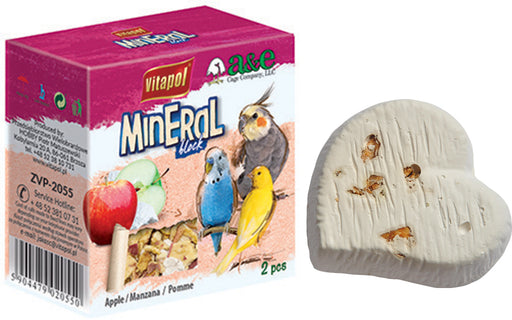 2 count AE Cage Company Apple Infused Bird Mineral Block