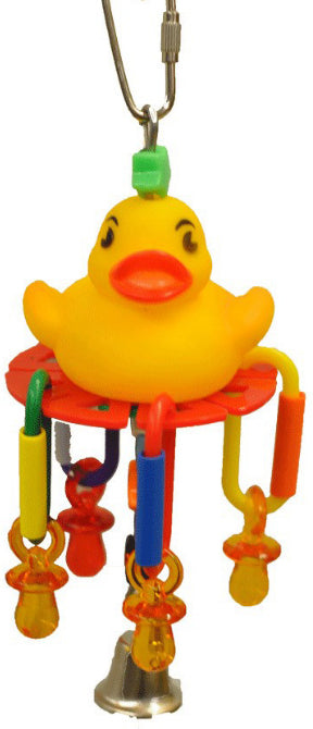 3 count AE Cage Company Happy Beaks Lucky Rubber Ducky Bird toy