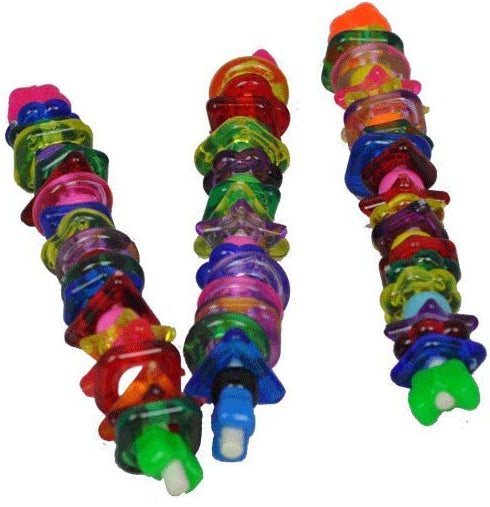 3 count AE Cage Company Happy Beaks Acrylic Things and Lolly Pop Foot Toy