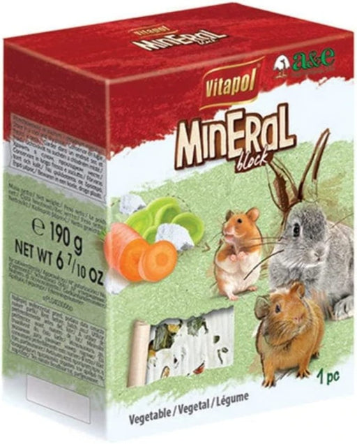 1 count AE Cage Company Vegetable Flavored Mineral Block Large