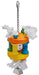 1 count AE Cage Company Happy Beaks Ball in Solitude Assorted Bird Toy