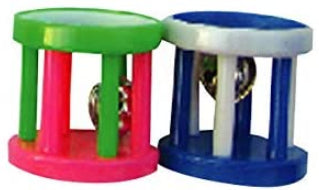 48 count AE Cage Company Happy Beaks Small Barrel Foot Toy for Birds