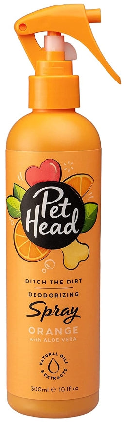 10.1 oz Pet Head Ditch the Dirt Deodorizing Spray for Dogs Orange with Aloe Vera